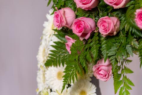 Coração de flores funeraria Servilusa